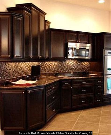 dark brown built in cabinets